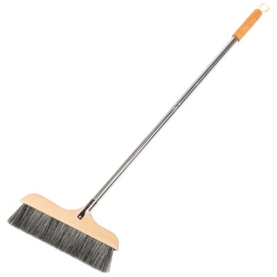 LALADEFIEE Broom with Long Handle Durable Natural Bristle Broom for Household Cleaning Static Design Ergonomic Grip for Easy Use Hardwood Floors and Carpets