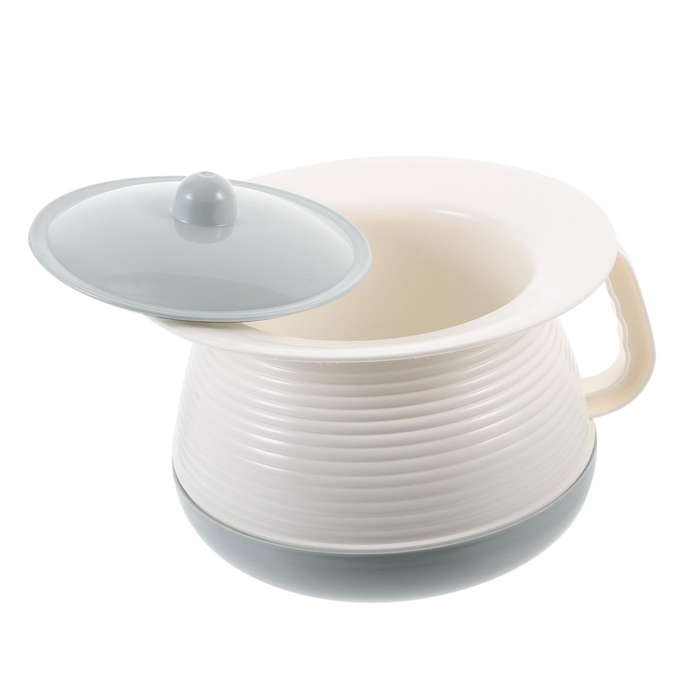VALICLUD Children's Bedpan with Lid Portable Urine Container for Adults Boys and Girls Easy to Clean Spittoon for Bedridden Patients Nighttime Use