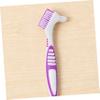 HAKIDZEL 4pcs Denture Brush Double-Sided Toothbrush Soft Bristles Plaque Remover for Braces view 3