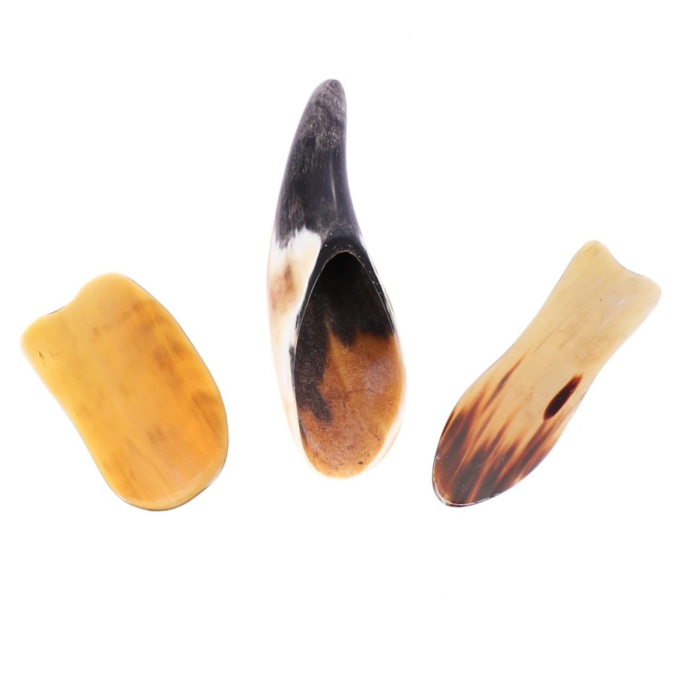 PENIKOKO 3Pcs Natural Ox Horn Scraping Massage Tools for Face Body Lightweight Rods for Traditional Therapy and Skin Care for Deep Tissue Relief and Relaxation