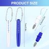 2PCS Premium Metal Toothpick Kit,Professional Teeth Cleaning Tools with Tartar&Plaque Remover,Portable Dental Picks Travel Tools,Reusable Oral Hygiene Tools with Keychain view 2