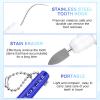 2PCS Premium Metal Toothpick Kit,Professional Teeth Cleaning Tools with Tartar&Plaque Remover,Portable Dental Picks Travel Tools,Reusable Oral Hygiene Tools with Keychain view 3