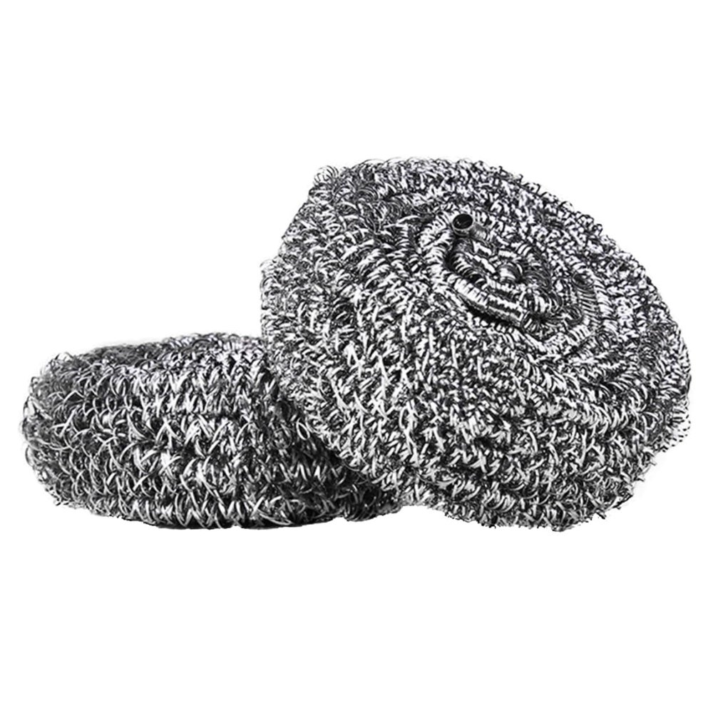 MUCKLILY 2pcs Stainless Steel Kitchen Cleaning Balls Spiral Scrubbers Dishwasher Safe Non-Slip for Dish Cleaning