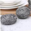 MUCKLILY 2pcs Stainless Steel Kitchen Cleaning Balls Spiral Scrubbers Dishwasher Safe Non-Slip for Dish Cleaning view 3