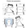 JIANGSHUAIM Toilet Seat Risers for Seniors-Electric Toilet Chair,Movable Electric Toilet Chair, with Anti-Slip Armrests,360 Wheels with Brakes,29 Lifting Angle view 2