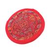 Toyvian Religious Sound Bowl Cushion Handmade Embroidered Pad for Meditation Rituals Durable Design Red Cushion for Singing Bowls Buddhist Practices view 1
