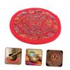 Toyvian Religious Sound Bowl Cushion Handmade Embroidered Pad for Meditation Rituals Durable Design Red Cushion for Singing Bowls Buddhist Practices view 2