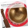 Toyvian Religious Sound Bowl Cushion Handmade Embroidered Pad for Meditation Rituals Durable Design Red Cushion for Singing Bowls Buddhist Practices view 3