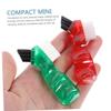 LALADEFIEE 3pcs Mini Denture Cleaning Brush Portable Personal Oral Care Tool for Daily Use Includes Red Orange for Denture Maintenance view 3