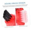 LALADEFIEE 3pcs Mini Denture Cleaning Brush Portable Personal Oral Care Tool for Daily Use Includes Red Orange for Denture Maintenance view 4