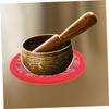 Handcrafted Nepalese Embroidery Sound Bowl Cushion Mat Small Rounded Buddhist Ritual Pad for Meditation and Yoga Sound Bowl Mat Prop view 2