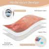 Texture Tie-dye Rosy Beige Toddler Mattress Pads Water Resistant Pads for Bed Leakproof Quick Drying Pee Mats for Baby Boys Girls , 52" L x 34" W absorbentes para view 3
