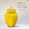 Geturns Embrace Adult Personalized Songbirds Cremation Urns for Human Ashes I Large Yellow Funeral Urn for Men and Women I 200 lbs view 3