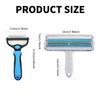 Quanmin 2 Pack Pet Grooming Set, Deshedding Brush & Dematting Comb, Reusable Pet Hair Remover Roller for Furniture Couch Carpet, Effective Dog Cat Hair Removal Tool, Grooming Supplies for Dogs Cats view 2