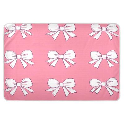 CEBUGI 34 x 52Washable Underpads Heavy Absorbency Waterproof Incontinence Bed Pads White Bows Pee Pads for Adults Kids and Baby