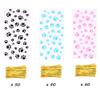 Prudance 150pcs Dog Paw Cellophane Bags, Pink + Blue + Black view 3