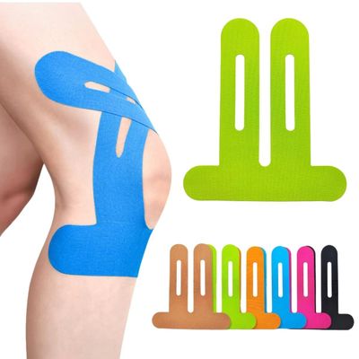 20pcs Precut Kinesiology Tape for Knees, 2025 New Kinesiology Tape for Knees, Cotton Elastic Athletic Strips Knee Tapes for Muscle & Joint Support, Waterproof and Breathable(Green)