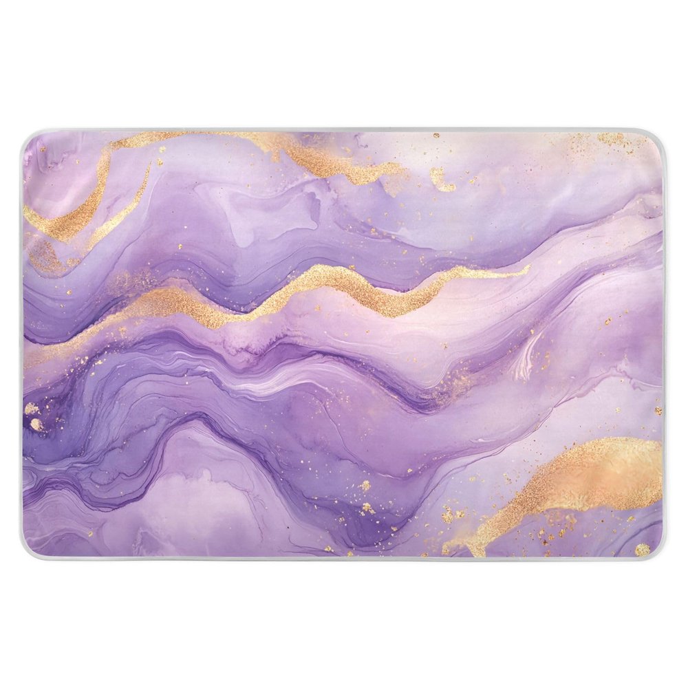 CEBUGI 34 x 52Washable Underpads Heavy Absorbency Waterproof Incontinence Bed Pads Lavender Marble Background Pee Pads for Adults Kids and Baby