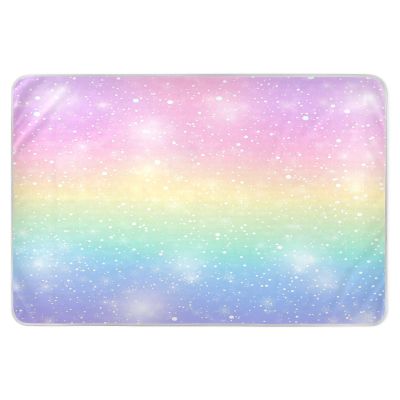 CEBUGI 34 x 52Washable Underpads Heavy Absorbency Waterproof Incontinence Bed Pads Rainbow Background Pee Pads for Adults Kids and Baby