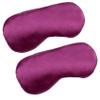 2 PCS Purple Satin Sleep Masks, Adjustable Silk Eye Mask for Sleeping, Eye Sleep Shade Cover, Blind Folds Soft Breathable Blindfold for Play Party Games Airplane Travel Essentials Cover Gifts view 1