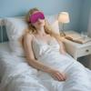 2 PCS Purple Satin Sleep Masks, Adjustable Silk Eye Mask for Sleeping, Eye Sleep Shade Cover, Blind Folds Soft Breathable Blindfold for Play Party Games Airplane Travel Essentials Cover Gifts view 2