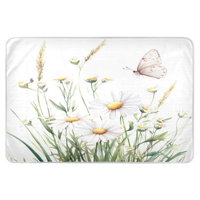 CEBUGI 34 x 52Washable Underpads Heavy Absorbency Waterproof Incontinence Bed Pads Wildflowers Butterflies Pee Pads for Adults Kids and Baby
