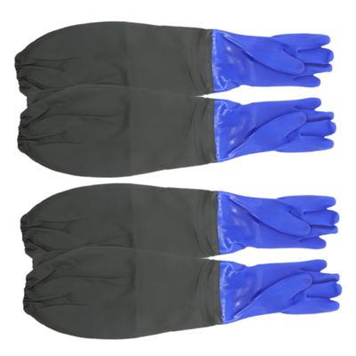 Holibanna 2 Pairs Long Rubber Gloves for Kitchen Cleaning Elbow Dishwashing Gloves Long Sleeve Comfortable Nonslip Lining for Efficient Use