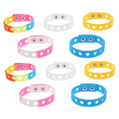 Abaodam 10pcs Silicone Sports Bracelet Fashion Wristband for Women Bulk Elastic Wrist Bands Simple and Stylish
