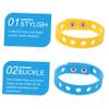Abaodam 10pcs Silicone Sports Bracelet Fashion Wristband for Women Bulk Elastic Wrist Bands Simple and Stylish view 2