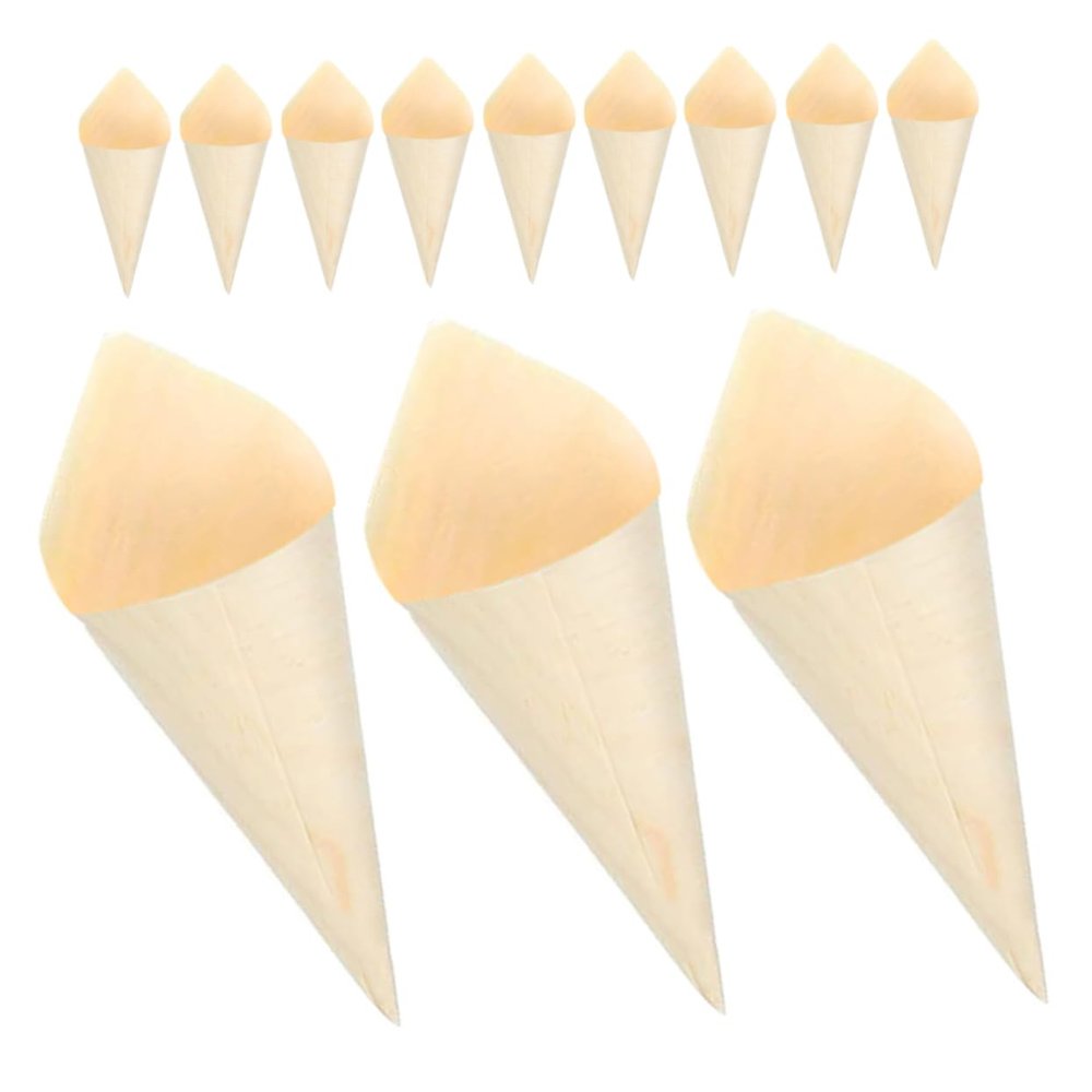LABRIMP 50Pcs Miniature Ice Cream Cones Disposable Holders for Charcuterie Waffle Treats for Parties Catering and Restaurants