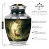 JAGLASH Deer Burial Urns for Human Ashes Adult Man & Women 10 Inch - Large Urns for Human for Husband & Wife - Urn for Adult Male - Remembrance for Loved Ones view 2