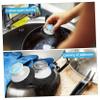 LOLIPPYY 3pcs Stainless Steel Scrubber Dish Brush Handle Kitchen Dish Cleaning Brush Cleaning view 2