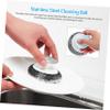 LOLIPPYY 3pcs Stainless Steel Scrubber Dish Brush Handle Kitchen Dish Cleaning Brush Cleaning view 3