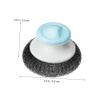 LOLIPPYY 3pcs Stainless Steel Scrubber Dish Brush Handle Kitchen Dish Cleaning Brush Cleaning view 4