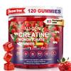 Slsomu Creatine Monohydrate Gummies 5000mg for Women and Men - Pre-Workout Supplement with Magnesium, Zinc & Taurine - Strawberry Flavor - Builds Muscle Strength - Boosts Energy, Vegan - 120 Gummies view 1