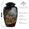 JAGLASH Deer Memorial Urns for Adult Male - Large Black Funeral Urns for Human Ashes Adult Female - Cremation Urn for Mom & Dad - Handcrafted Burial Urn for Humans - 10 Inch view 2
