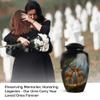 JAGLASH Deer Memorial Urns for Adult Male - Large Black Funeral Urns for Human Ashes Adult Female - Cremation Urn for Mom & Dad - Handcrafted Burial Urn for Humans - 10 Inch view 3