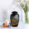 JAGLASH Deer Memorial Urns for Adult Male - Large Black Funeral Urns for Human Ashes Adult Female - Cremation Urn for Mom & Dad - Handcrafted Burial Urn for Humans - 10 Inch view 4