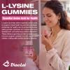 DIAOLAI L-Lysine 1200mg Gummies, Chewable Lysine Supplement for Adults, Immune Support, Collagen Formation Support, Lip & Skin Health, Vegan, Raspberry Flavor, 120 Count view 4