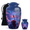 Yatskia Forest Wings Dragonfly Large Funeral Urns for Human Ashes Adult Brother and Sister, Decorative Small Cremation Urn for Ashes Adult, (Classic 10 Inch and 3 Inch) view 1