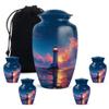 Yatskia Lighthouse Sea Little Keepsake Urns for Human Ashes Adult Mother and Father, Large Cremation Urn for Ashes Adult Dad, (Classic 10 Inch and 3 Inch) view 1
