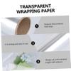 HOODANCOS 1Roll Clear Cellophane Wrap Roll for present Wrapping Flower Bouquets Arts Crafts Durable Transparent Wrapping Strong Easy to Cut for Holiday Special view 3