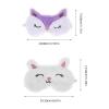 PartyKindom 2pcs Animal Sleep Mask Plush Blindfold Fox Rabbit Eye Covers for Boys and Girls Teens Women Men Luxury Faux Fur Light Blocking Comfortable Fit view 2