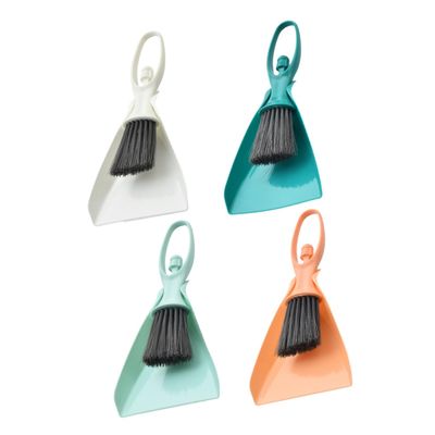 PRETYZOOM 4-Piece Mini Broom and Dustpan Set Small Natural Whisk Sweeping Brush for Keyboard Car Vent and Home Cleaning Supplies