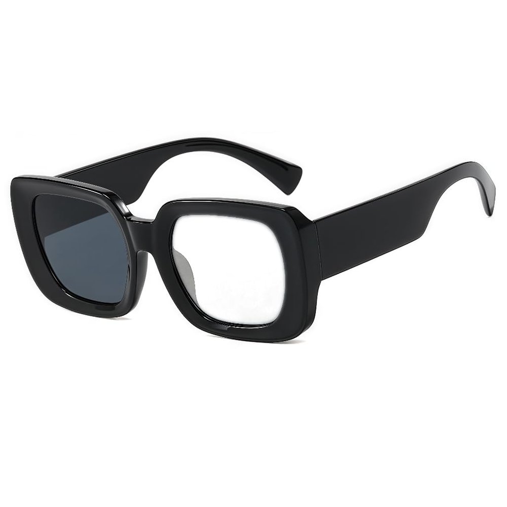 ICARA Photochromic Reading Glasses, Vintage Reading Sunglasses Women Uv400 Gradient Fashion Reader Shades for Men and Women (BLACK, 3.0, x)