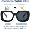 ICARA Photochromic Reading Glasses, Vintage Reading Sunglasses Women Uv400 Gradient Fashion Reader Shades for Men and Women (BLACK, 3.0, x) view 2