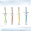 minkissy 4pcs Soft Bristles Toothbrush Silicone Teether Suction Base for Easy Cleaning and Teething Relief view 2