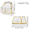 12 Pieces Clear Gable Plastic Gift Box, Candy Treat PVC Boxes with Handle Party Favor Dessert Cookies Bakery Container for Birthday Wedding Baby Shower Decoration Supplies, 6.4''L x 3.54''W x 7''H view 2