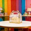 12 Pieces Clear Gable Plastic Gift Box, Candy Treat PVC Boxes with Handle Party Favor Dessert Cookies Bakery Container for Birthday Wedding Baby Shower Decoration Supplies, 6.4''L x 3.54''W x 7''H view 4