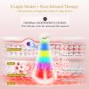 Veraylife Red Light Therapy Mask for Face, LED Facial Mask, Skin Care Light with Near Infrared 850nm & Adjustable Blue Light, Portable Home Device with 7 Colors & 8 Modes, 432 Beads Pro LEDs (White-F) view 3